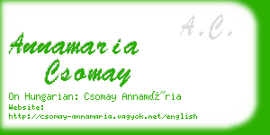 annamaria csomay business card